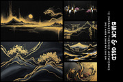 Black and Golden Japanese Artworks, a Decorative Illustration by Digital Art Creations (Thumbnail 3 of 7)