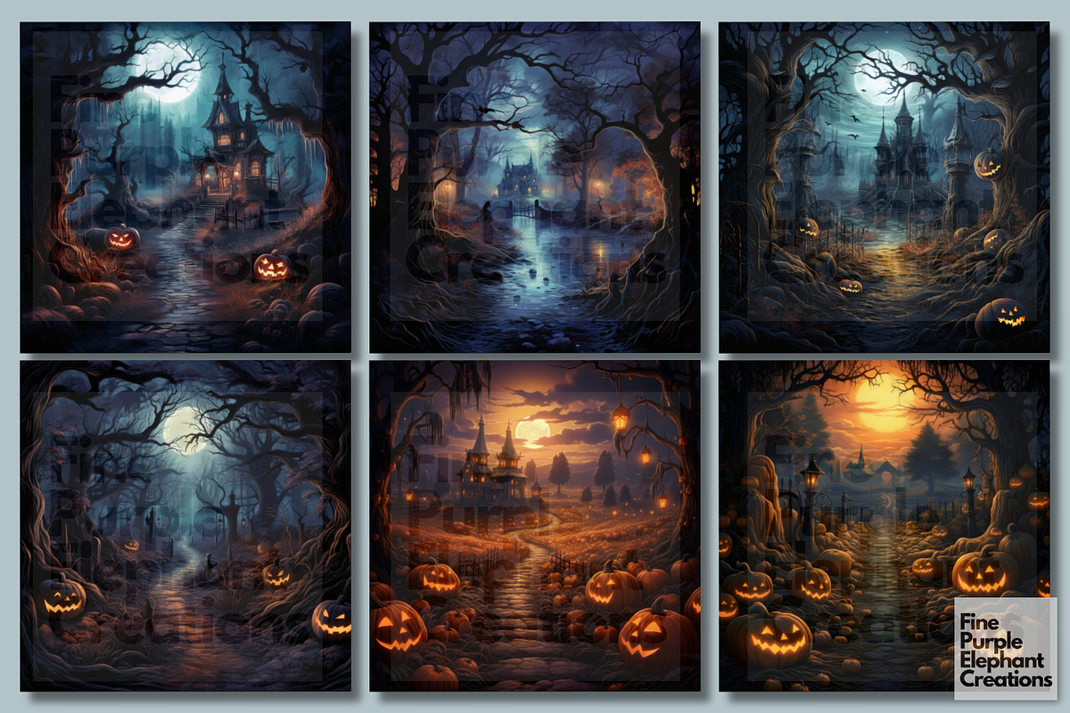 Haunted House | Halloween, a Background Graphic by Fine Purple Elephant (Photo 2 of 3)