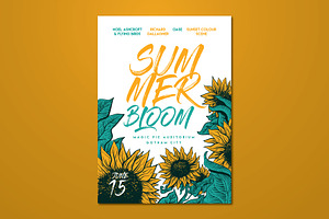 Hand Drawn Summer Bloom Flyer, a Flyer Template by ashenterprise