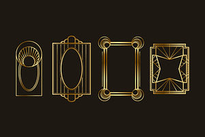 Vintage Art Deco Frame Set
