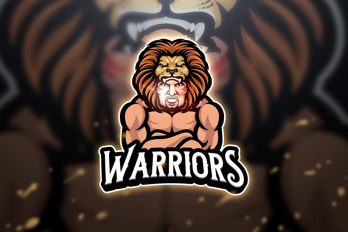 Warrior Brawny - Mascot & EsportLogo, a Branding & Logo Template by AQR Studio