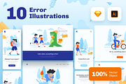 ERROR - Emptystates Illustration, a Templates & Theme by Designspace (Thumbnail 1 of 6)
