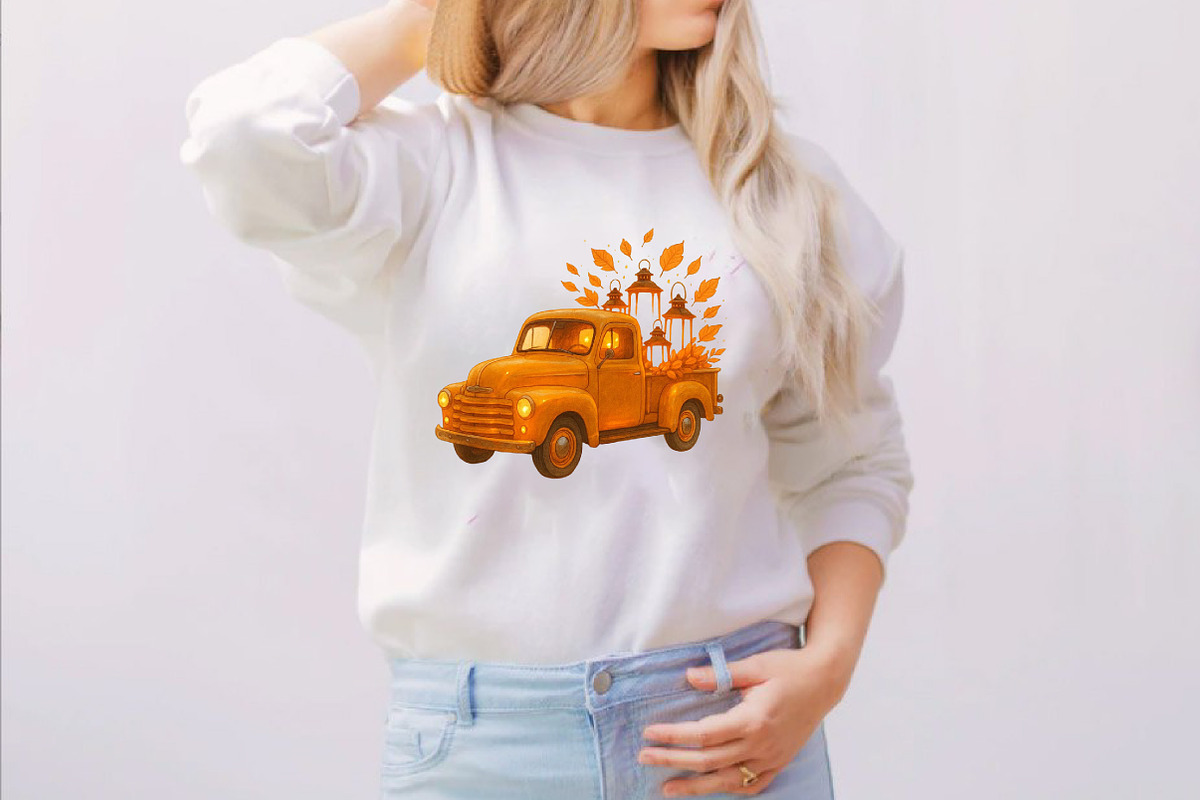 Fall Autumn Truck Sublimation Clipar, an Illustration by SVGArt (Photo 5 of 8)
