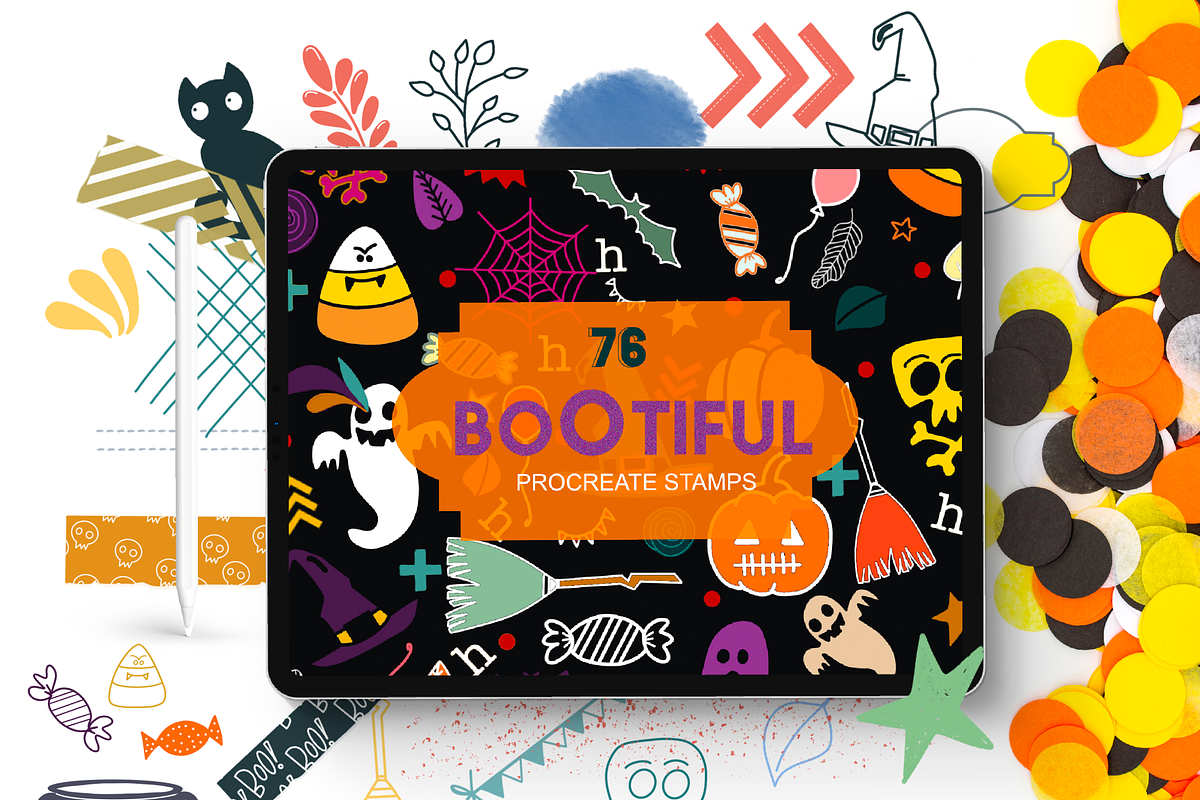 Happy Halloween Procreate Bundle, a Brush Add-On by OkayAnnie Designs (Photo 2 of 18)