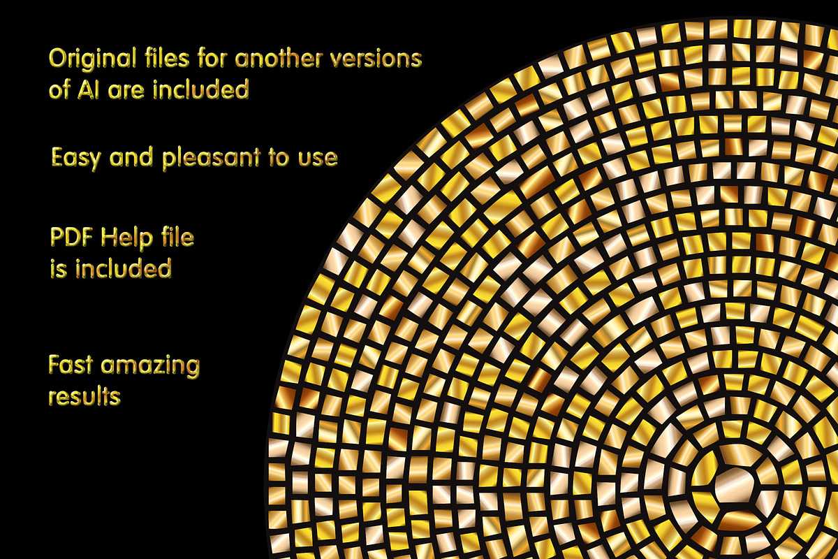 100+ Gold Gradients for Illustrator, a Gradient Add-On by Kseniya-Omega (Photo 2 of 4)