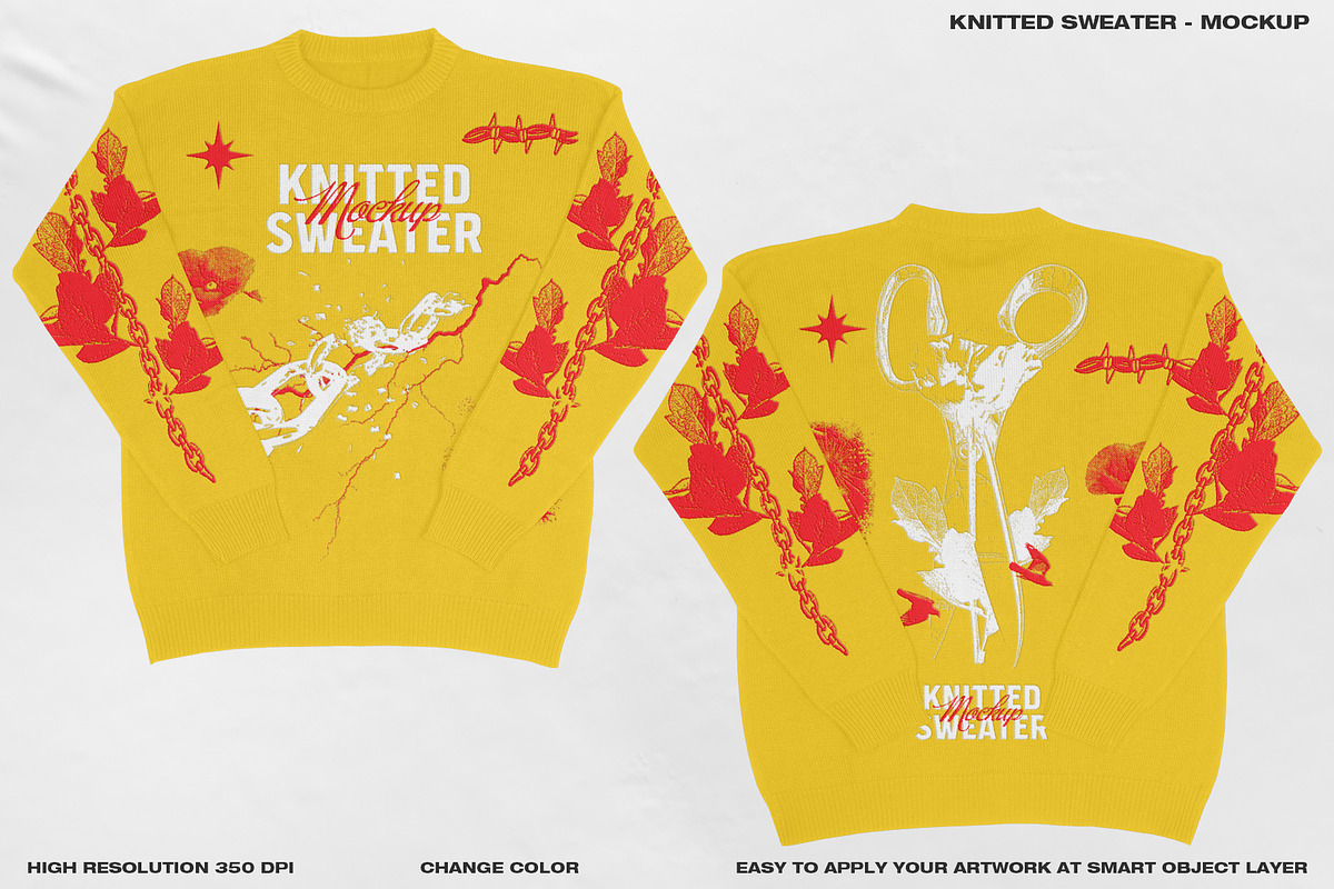 Knitted Sweater - Mockup, a Hoody Mockup by DaldSgh (Photo 8 of 18)