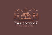 Cottage Logo Hut Forest Wood House, a Branding & Logo Template by Signatoro (Thumbnail 1 of 2)