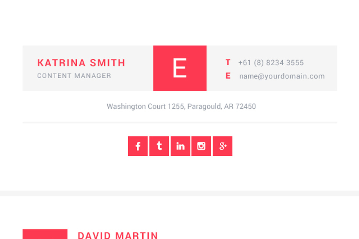 Html Email E-signature, an Email Template by QuickArtisan (Photo 2 of 5)