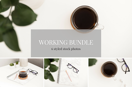 Green Working Stock Photo Bundle