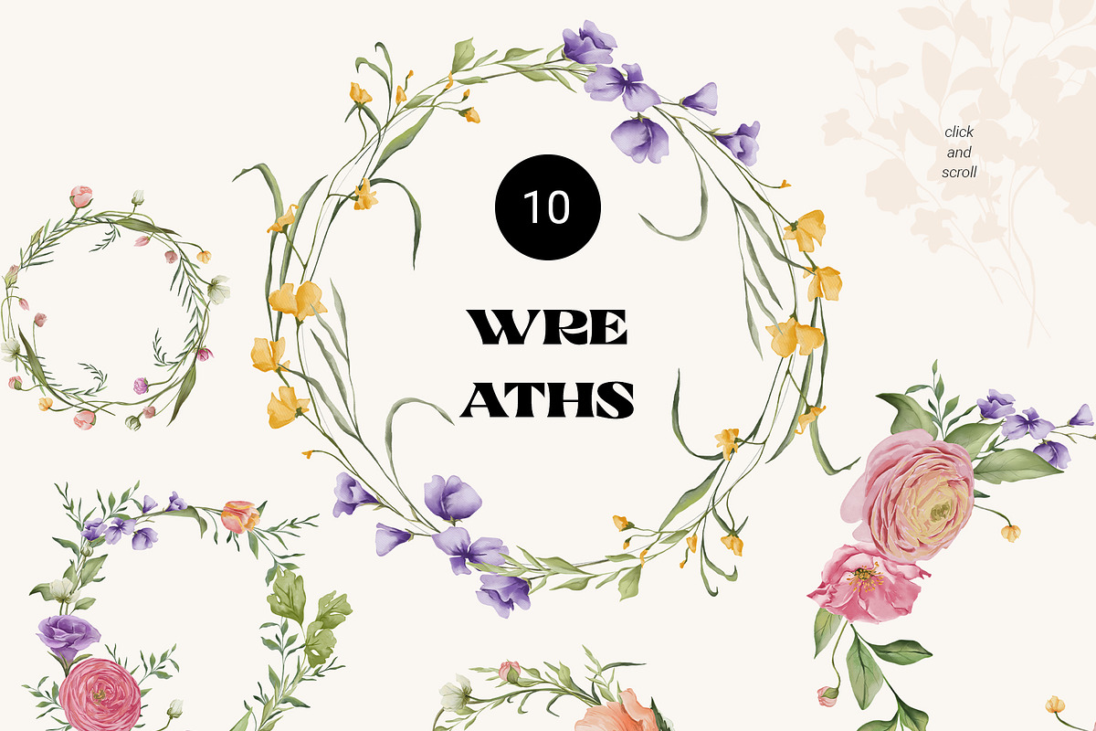 SPRING watercolor floral set, a Decorative Illustration by Yuliia Lashevska (Photo 7 of 14)