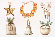 Neutral Christmas Clipart Bundle, an Illustration by Dream Creation (Thumbnail 5 of 7)