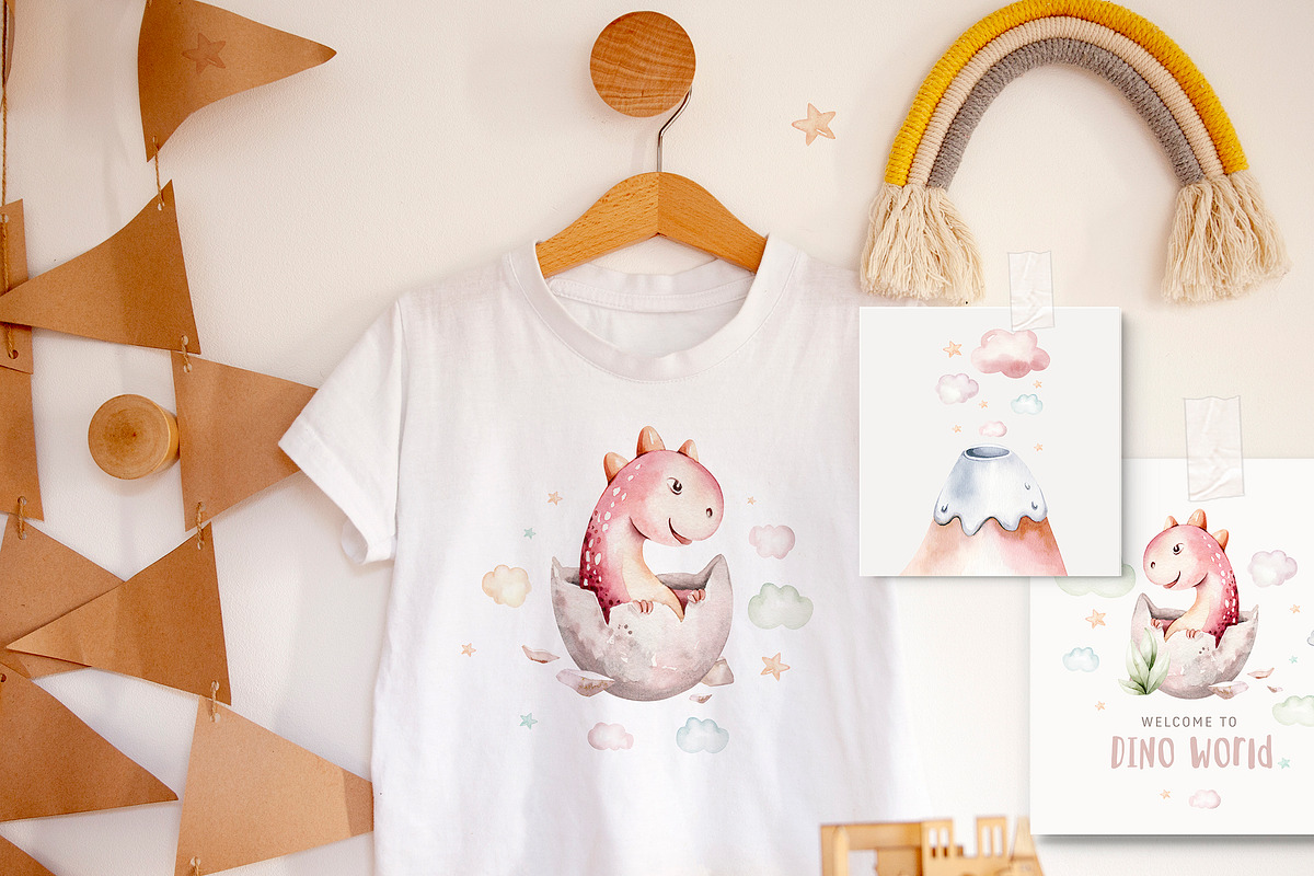 Dino world! Cute dinosaur set, an Animal Illustration by Peace ART (Photo 12 of 14)