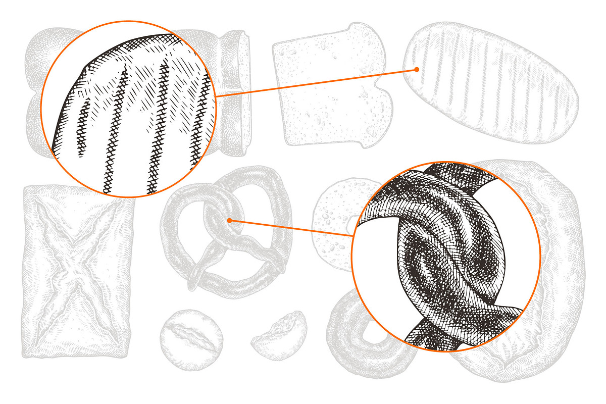 Baked Bread Vector Illustrations, a Food Illustration by Lubov Illustrations Shop (Photo 6 of 7)
