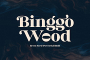 Binggo Wood Display, a Serif Font by Genesis Lab (Thumbnail 1 of 14)