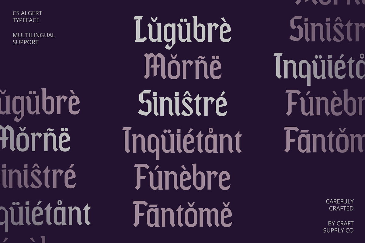 CS Algert – Blackletter Font, a Blackletter Font by Craft Supply Co. (Photo 4 of 8)