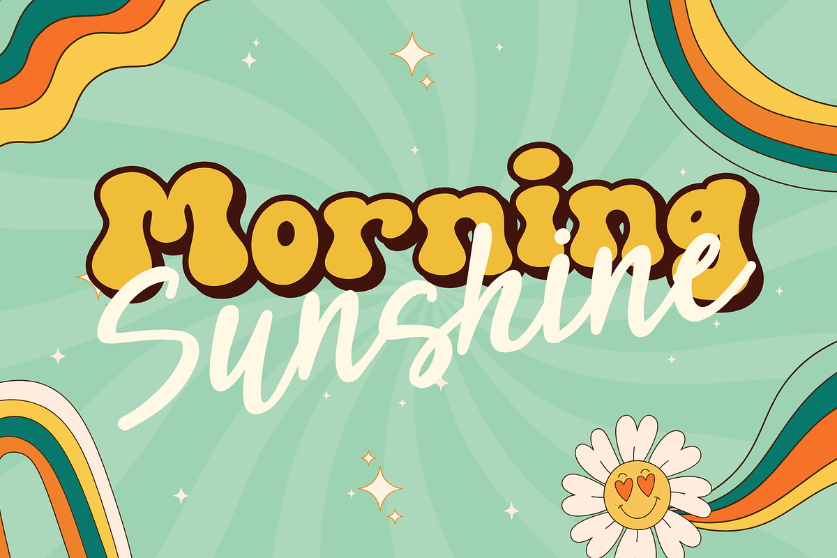 Just Smile is a stylish retro duo fo, a Handwritten Font by Brown Cupple (Photo 3 of 8)