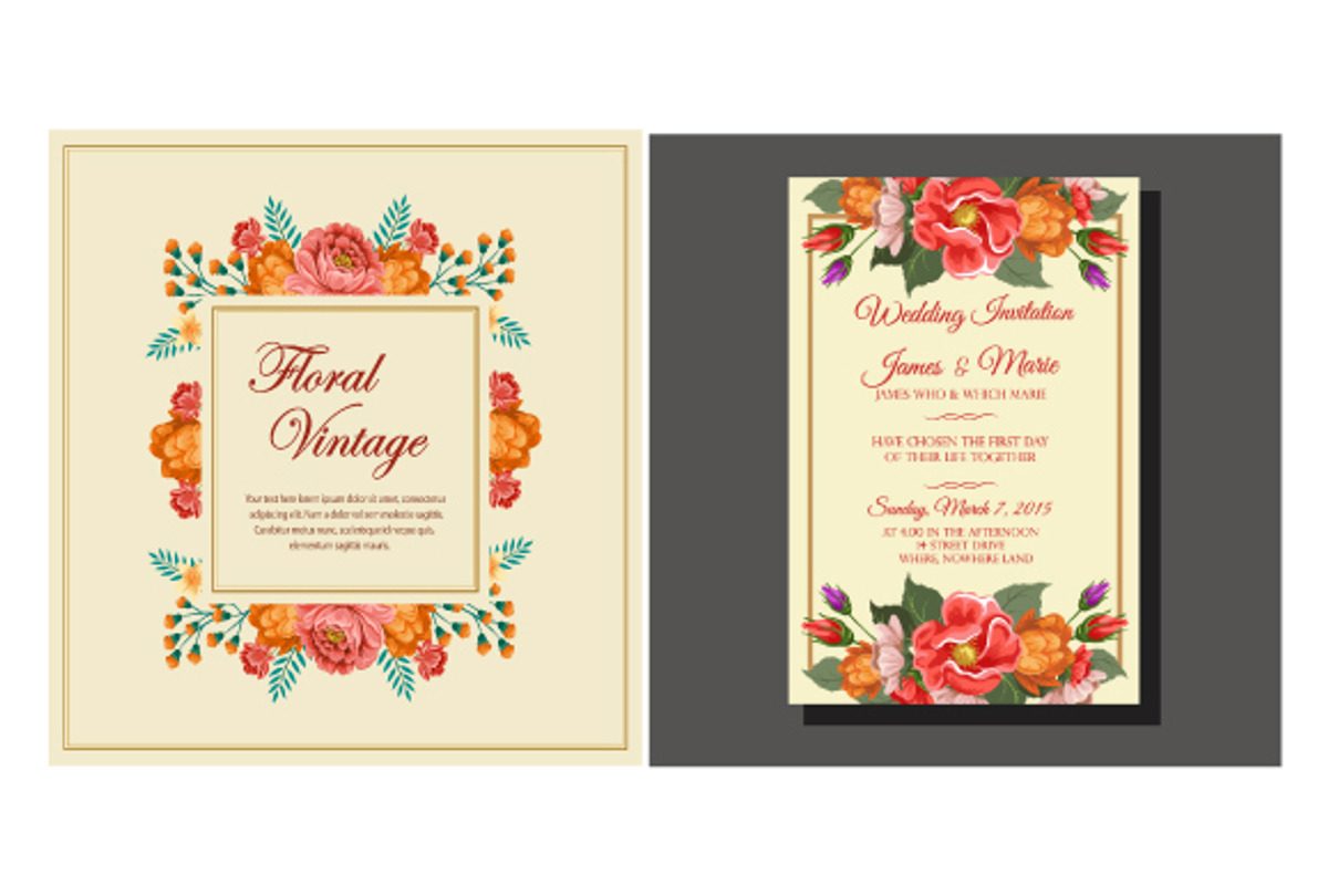 9 vintage flower card collection, a Card Template by Propylparaben (Photo 6 of 6)