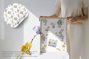 watercolor rabbit seamless pattern, a Pattern Graphic by Pink Studio Art (Thumbnail 4 of 5)