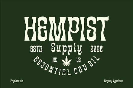 HEMPIST - Psychedelic Typeface, a Sans Serif Font by Havinkpen