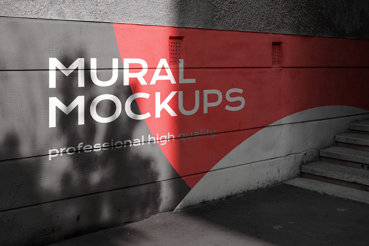 Street mural mockup bundle outdoor, an Advertising Mockup by FoundImages (Photo 18 of 42)