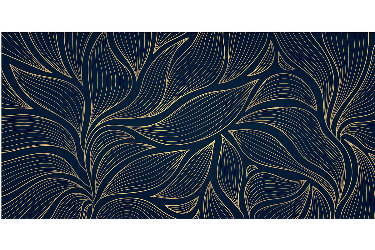 Luxury line leaves art deco patterns, a Pattern Graphic by Marylia (Photo 4 of 16)