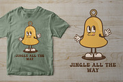 Christmas Bell Vintage Cartoon, an Illustration by vectstudio (Thumbnail 3 of 5)
