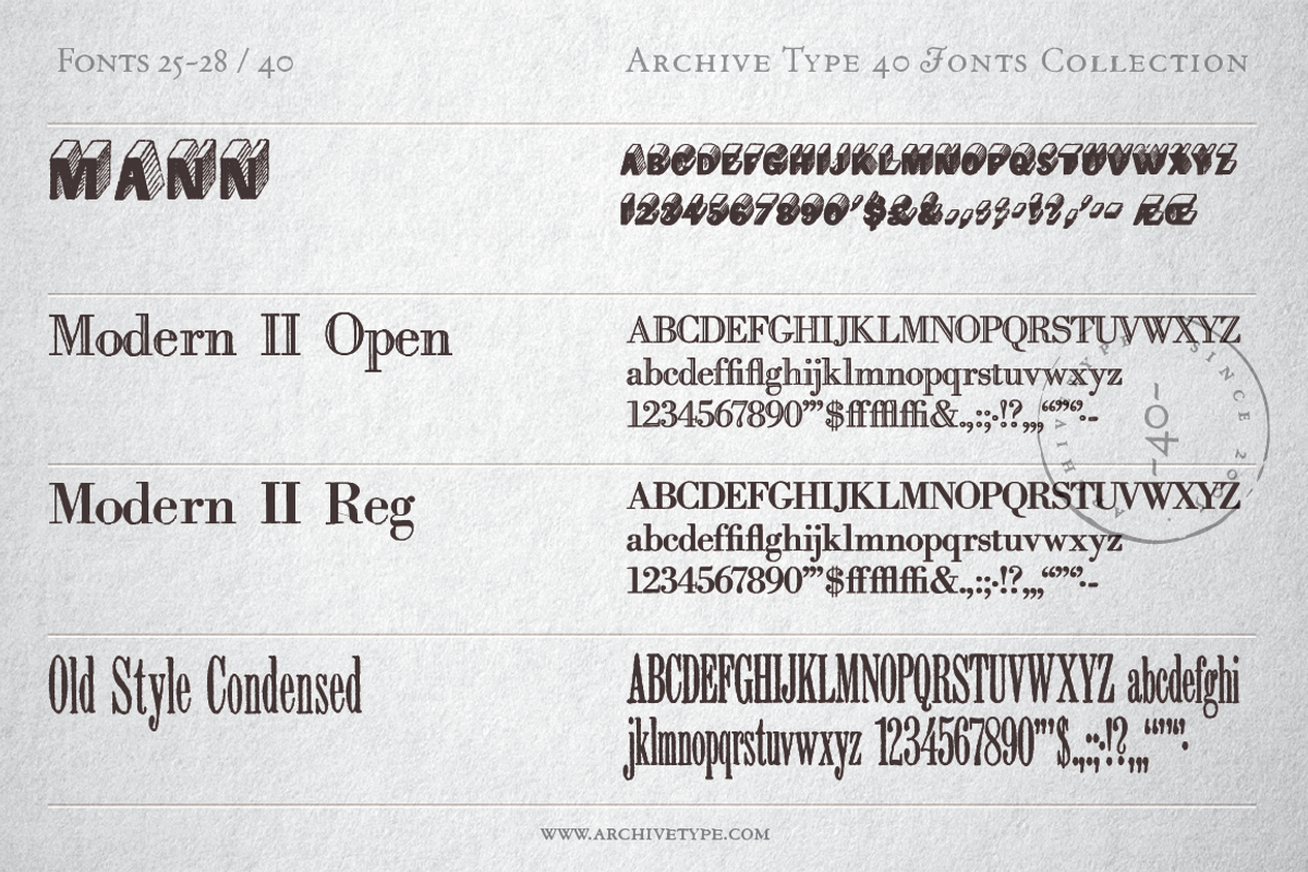 40 Archive Fonts Collection, a Script Font by Archive Type Fonts (Photo 9 of 12)