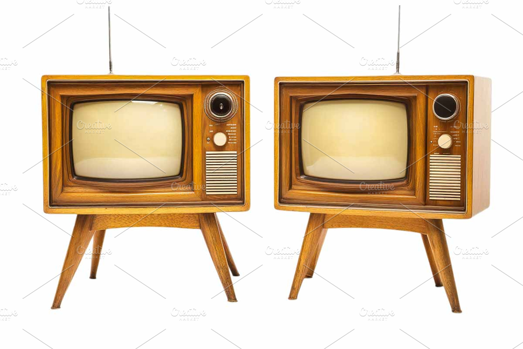 Vintage tv set png, a Photo by VetalStock