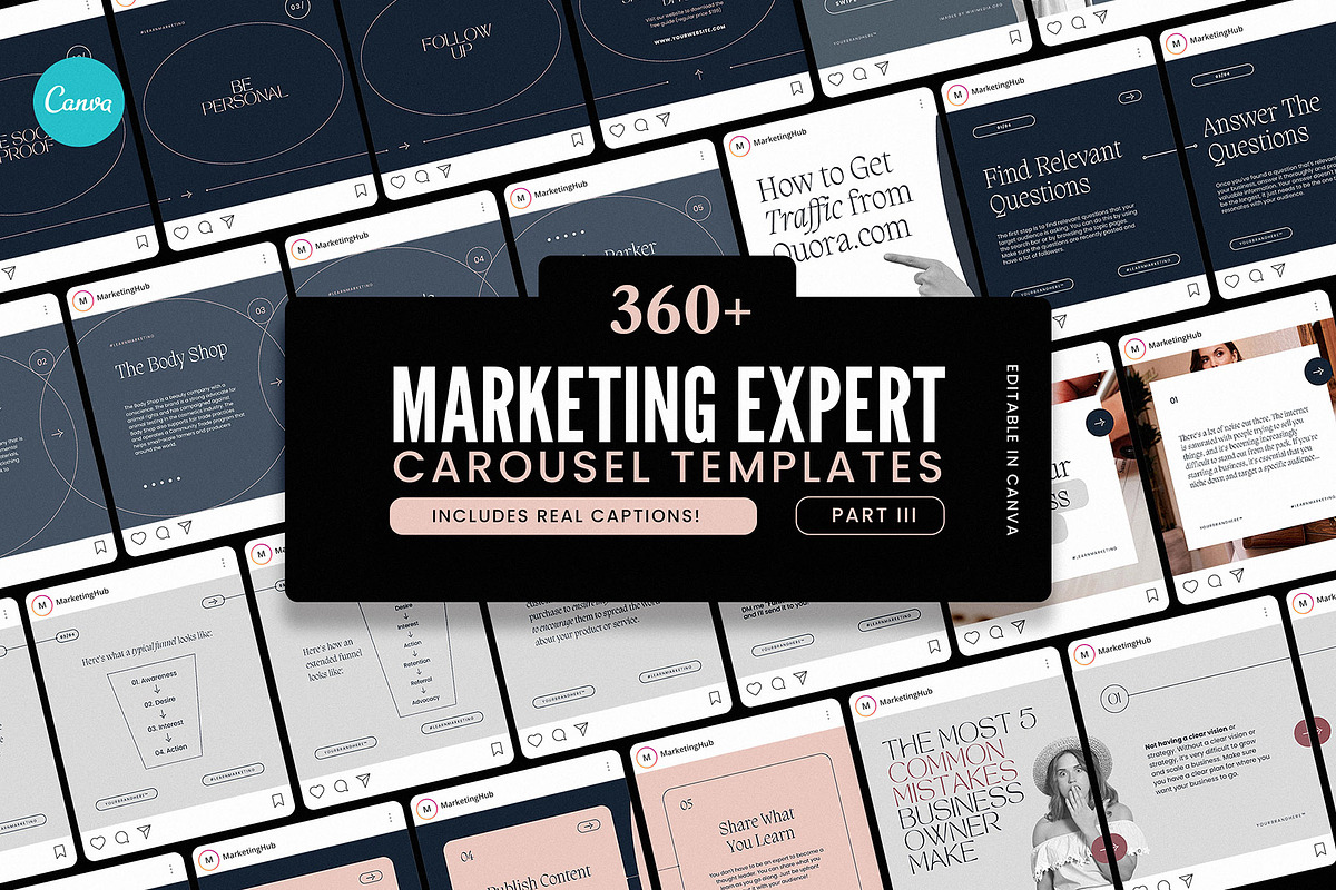 Marketing Expert Instagram Carousels, a Social Media Template by AndrewPixel (Photo 1 of 14)