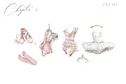 ON POINTE - Watercolor Ballet Set, an Object Illustration by Kaleriia (Thumbnail 4 of 10)