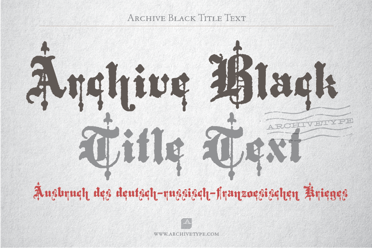 Archive Black Title Text