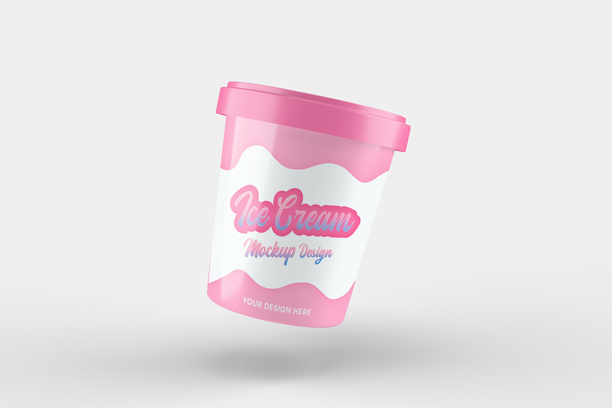 Glossy Ice Cream Cup Mockup PSD, a Cups & Container Mockup by Akrinity Digital (Photo 8 of 8)