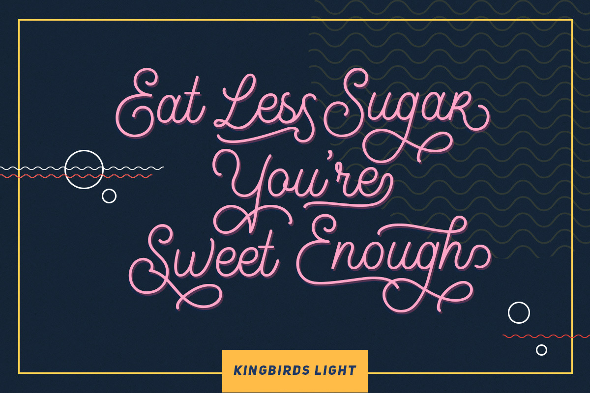 Kingbirds - 6 Styles Monoline Script preview 5