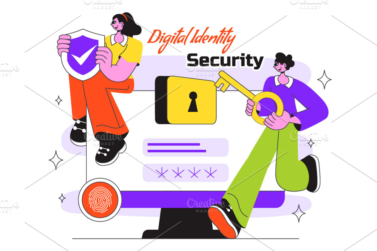 10 Digital Identity Security, a Technology Illustration by denayunebgt (Photo 4 of 4)