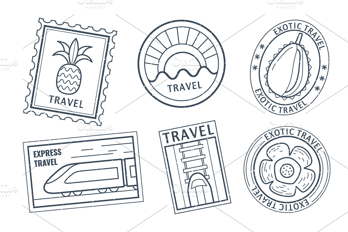 Vintage postage designs, an Object Illustration by art PVP - market