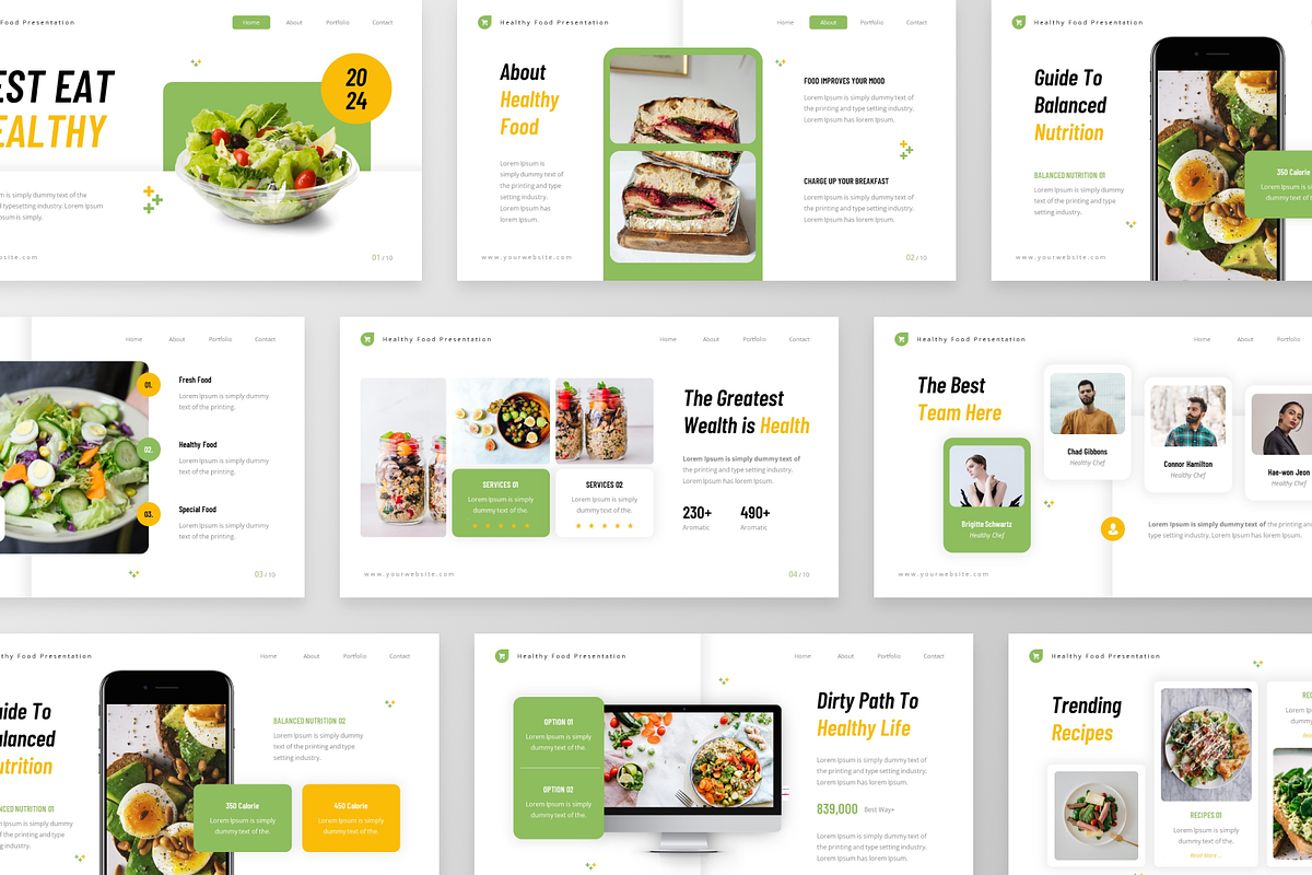 Eat Healthy - Healthy Food, a Presentation Template by GraphauseProject (Photo 3 of 6)