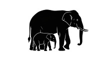 elephant family silhouette design, an Illustration by Amazin_art (Thumbnail 26 of 51)
