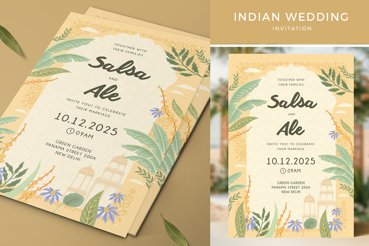 Indian Wedding Invitation, an Invitation Template by Aarley Kaiven (Photo 1 of 2)