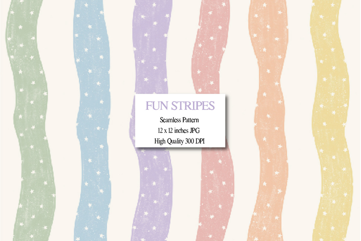 Pastel Rainbow Stripes Pattern, a Pattern Graphic by Villa 11 Estudio (Photo 1 of 4)
