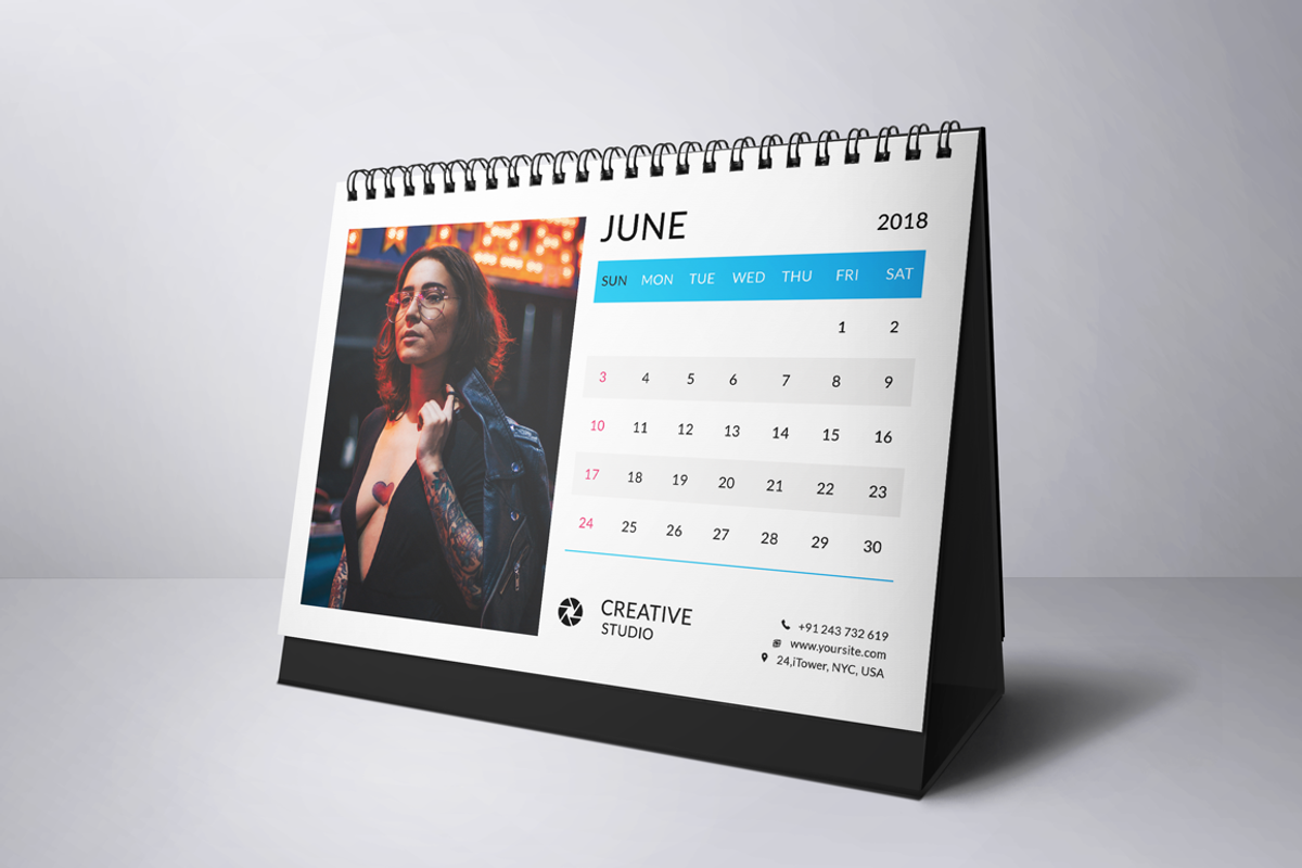 Desk Calendar 2018, a Stationery Template by Jaisivakumar (Photo 7 of 15)