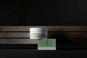 Cosmetic Jar Mockup Scene