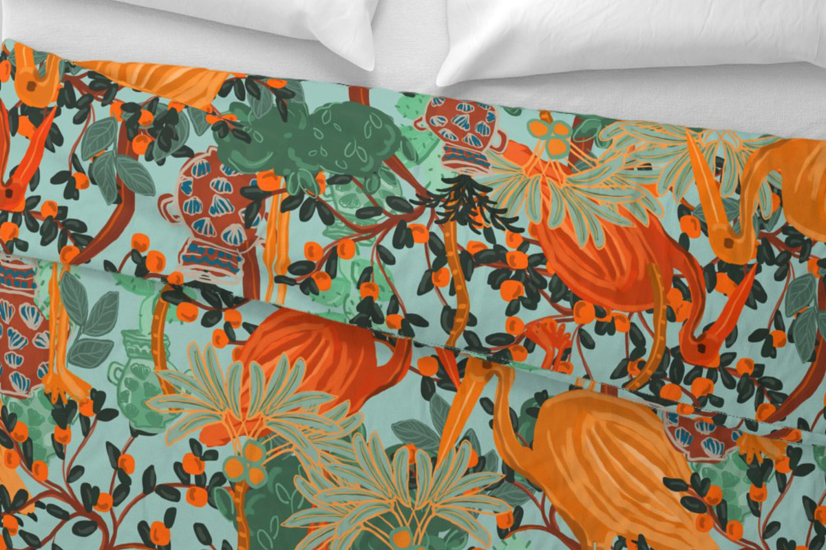 Chinoiserie jungle birds pattern, a Pattern Graphic by Cotton Melon pattern Shop (Photo 6 of 6)