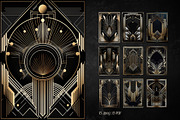 Gold Black Art Deco Wall Art Posters, an Illustration by VectorPanther (Thumbnail 3 of 8)
