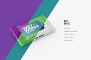 Wet wipes mockup. Angled view, a Packaging Mockup by easymock (Thumbnail 3 of 8)