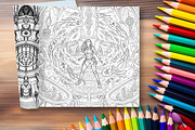 80 Alien Ruins Coloring Pages Bundle, a Brochure Template by LA Design (Thumbnail 10 of 10)