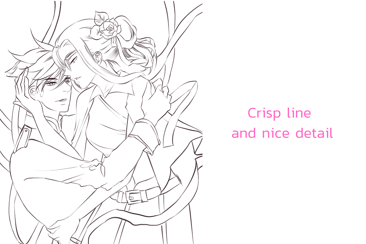 Lover Coloring Page Anime Manga, an Illustration by Meisanmui (Photo 5 of 5)