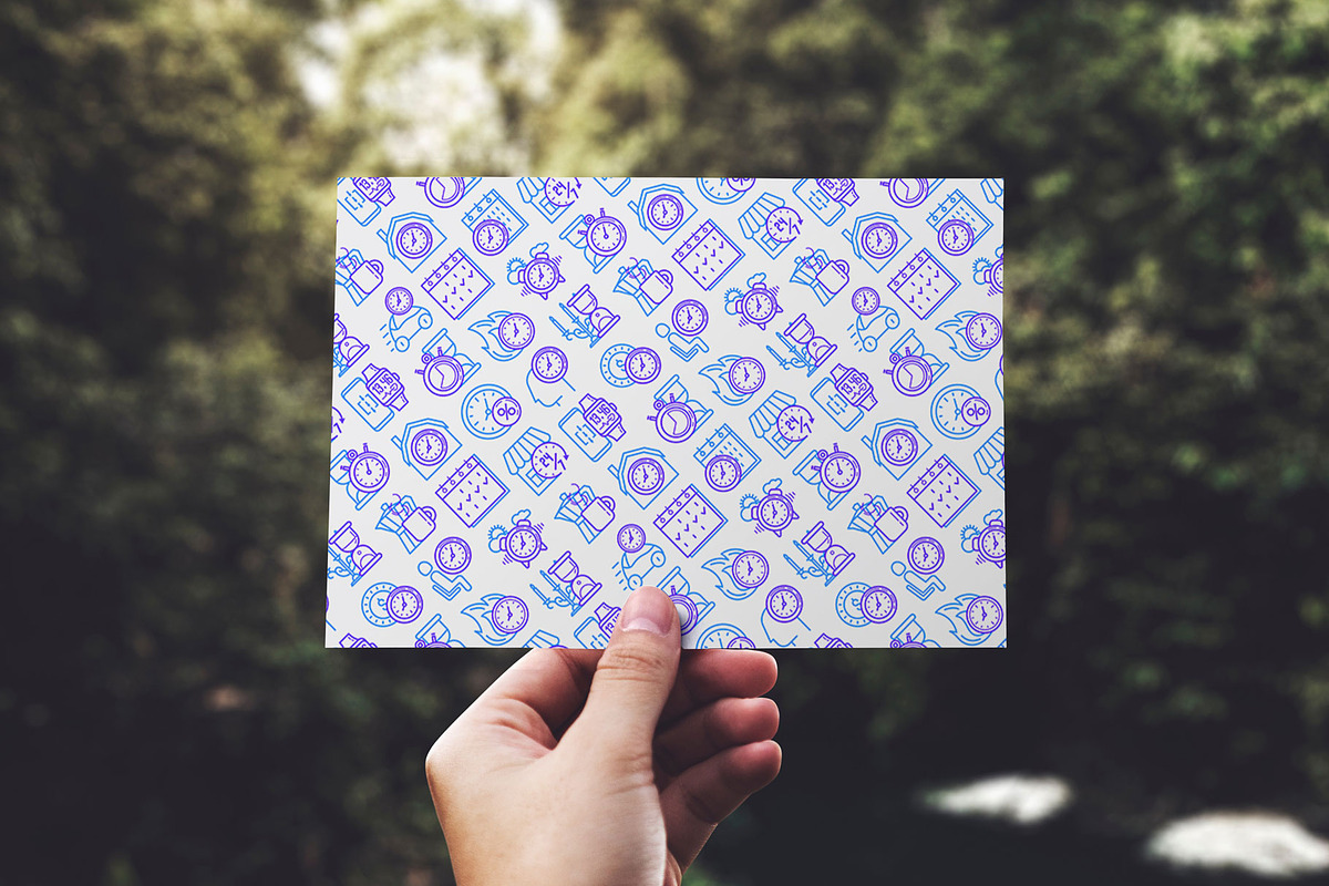 Time Patterns Collection, a Pattern Graphic by Alex Blogoodf