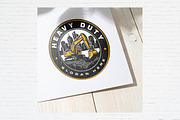 Premade Excavator Logo Template, a Transportation Illustration by Guavanaboy (Thumbnail 3 of 3)