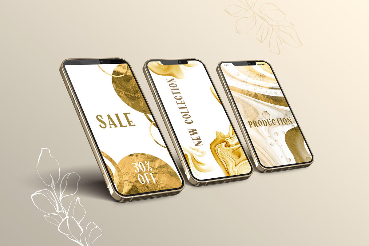 GOLD RUSH abstract collection, a Texture Graphic by Tiana Geo (Photo 14 of 19)
