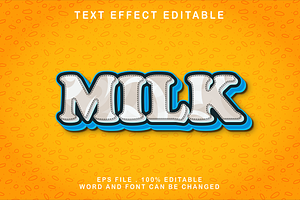 Text Effect Milk